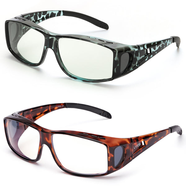 FIMILU 2 PacK Fit Over Blue Light Blocking Glasses